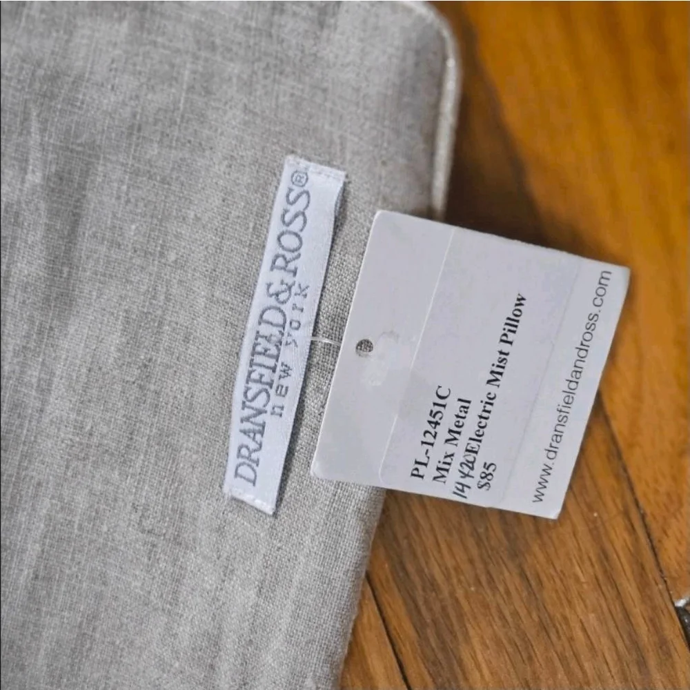Dransfield & Ross Silver Electric Mist Pillow 14x20